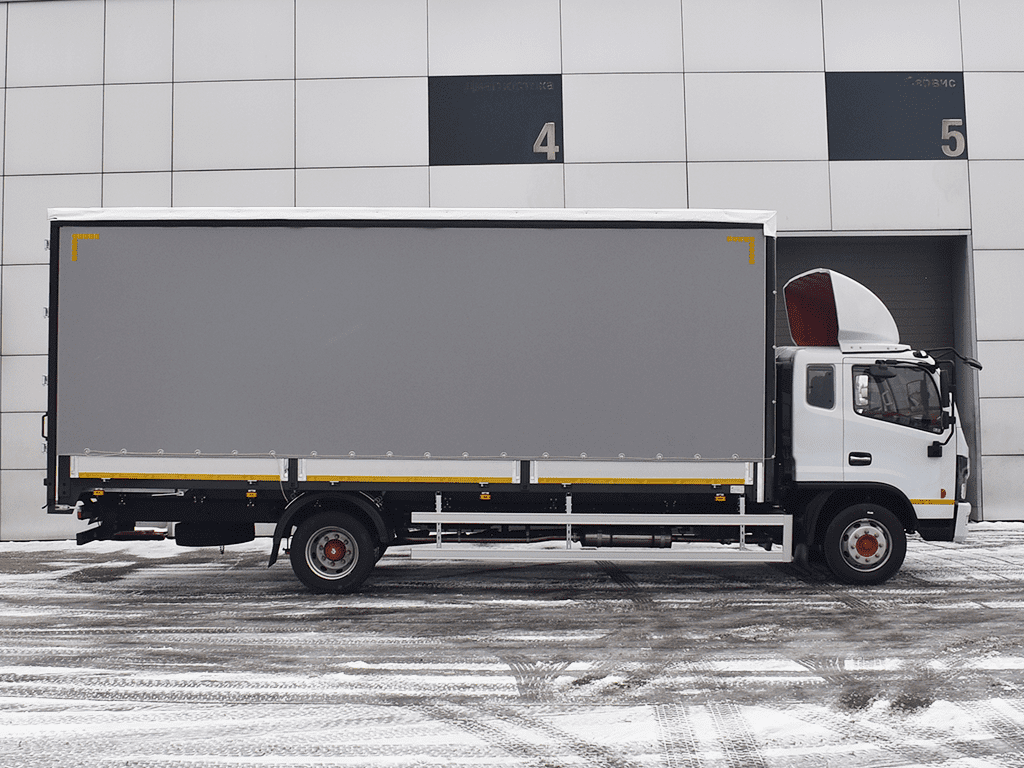 Бортовой тентованный фургон с шторой DongFeng C120L